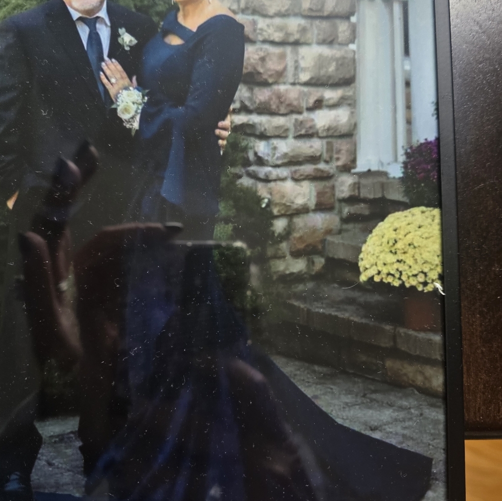 JVN by Jovani Navy Blue Wedding Dress